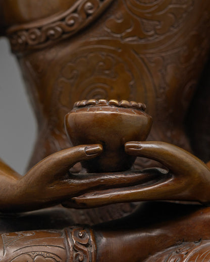 Nepalese Oxidized Amitabha Buddha Statue