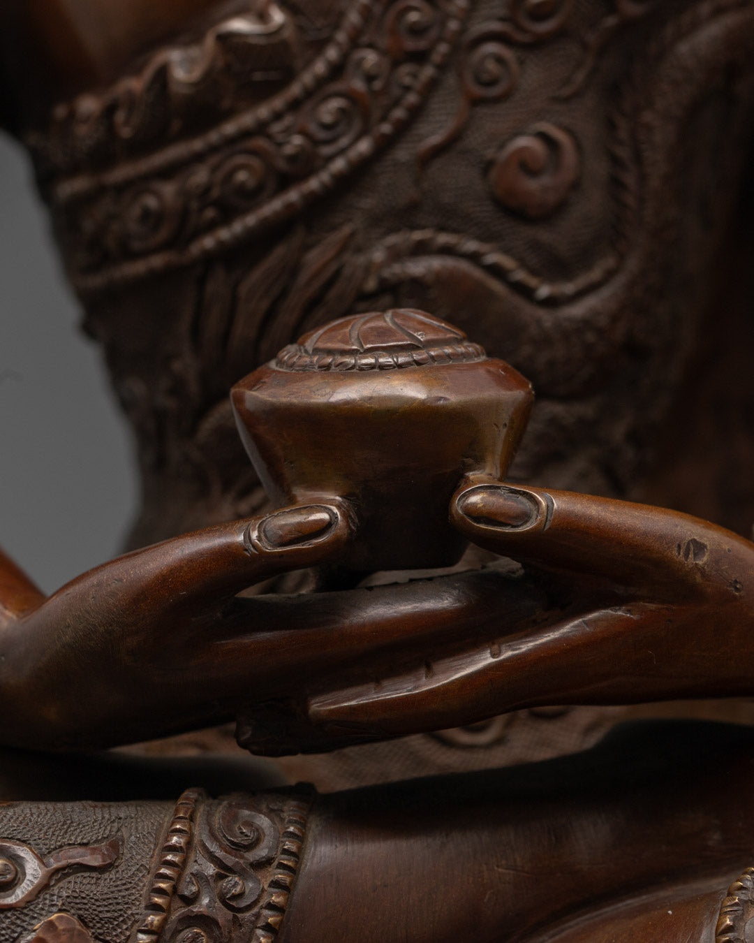 Tibetan Oxidized Amitabha Buddha Statue | Unique Handmade Buddhist Art