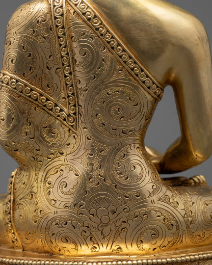 Tibetan Amitabha Buddha Statue | Fire-Gilded Art