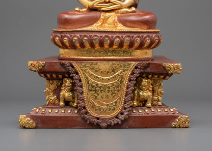 Hand-Carved Amitabha Buddha Statue | Nepalese Buddhist Decor