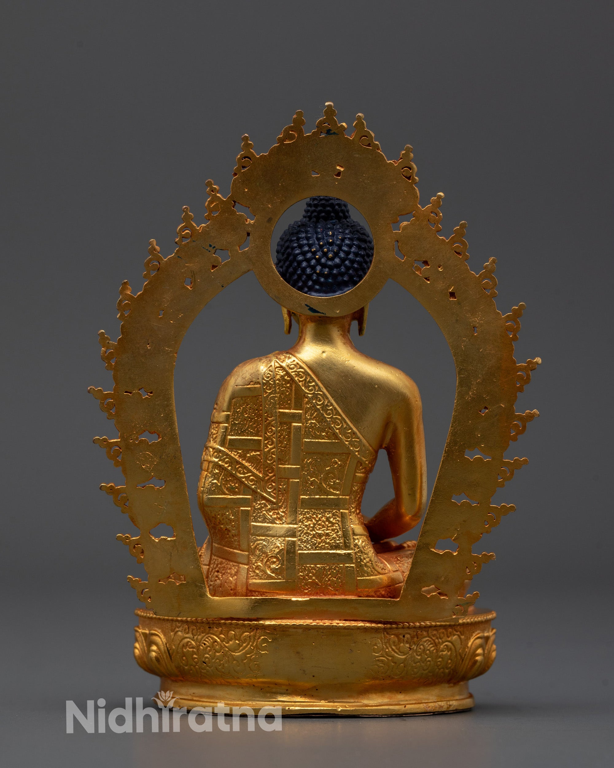 Nepalese Amitabha Buddha Statue | Machine-Made Copper Figure