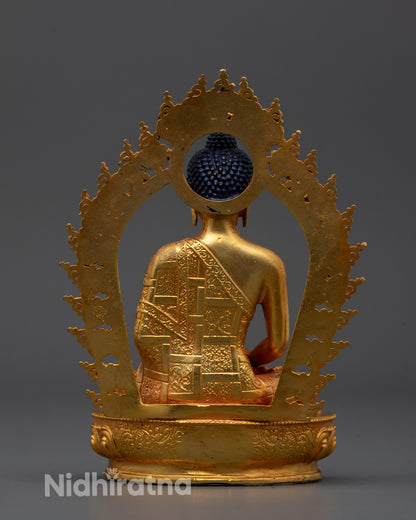 Nepalese Amitabha Buddha Statue | Machine-Made Copper Figure