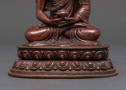 Buy Oxidized Copper Amida Buddha Sculpture