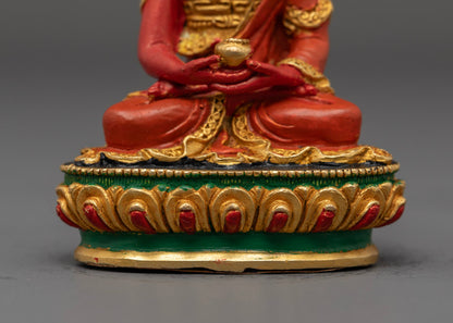 Red Colored Amitabha Buddha Statue
