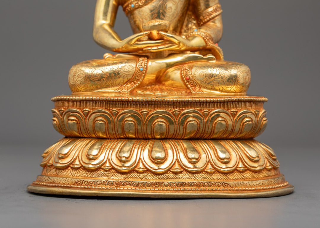 Nepalese Amitabha Buddha Statue | Traditional Lost Wax Method
