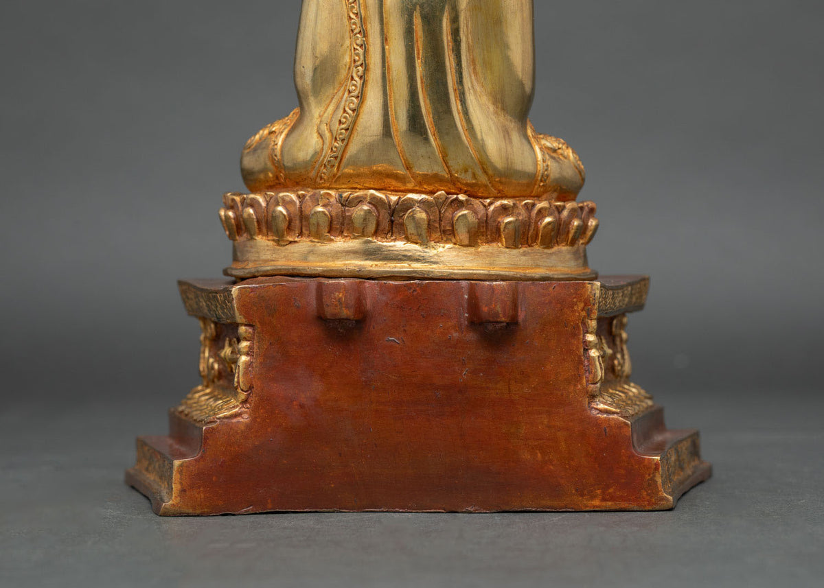 Amitabha Buddha Statue | 24K Gold-Gilded Copper Art