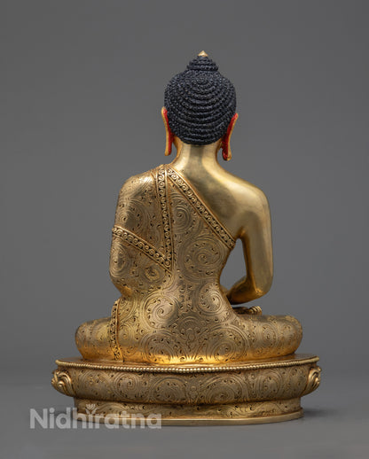 Tibetan Amitabha Buddha Statue | Fire-Gilded Art