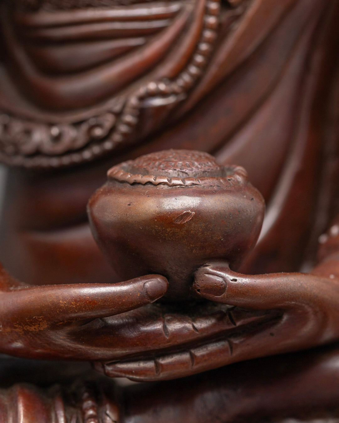 Buy Oxidized Copper Amida Buddha Sculpture