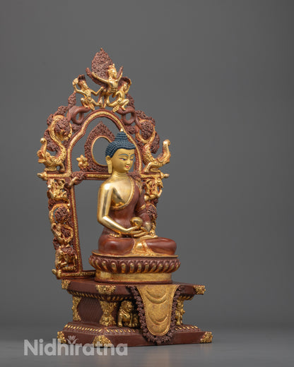 Hand-Carved Amitabha Buddha Statue | Nepalese Buddhist Decor