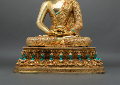 Golden Three Buddha Set – Buddhist Statue Collection