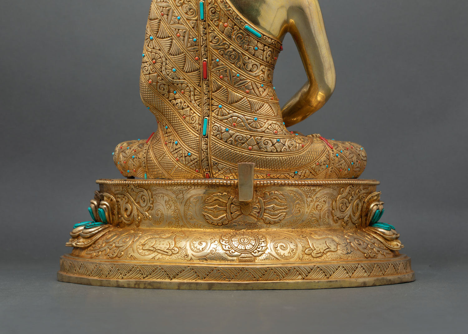 Big Amitabha Buddha Statue | Gold Fire Gilded Buddhist Figurine