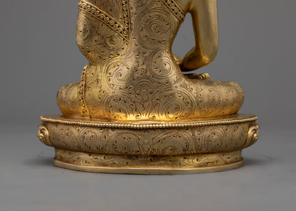 Tibetan Amitabha Buddha Statue | Fire-Gilded Art