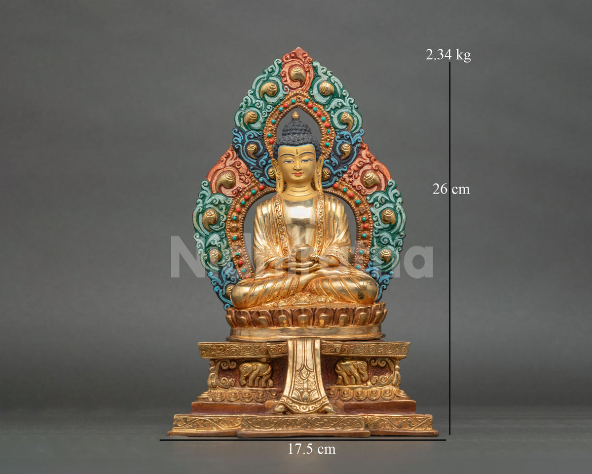 Amitabha Buddha Statue | 24K Gold-Gilded Copper Art