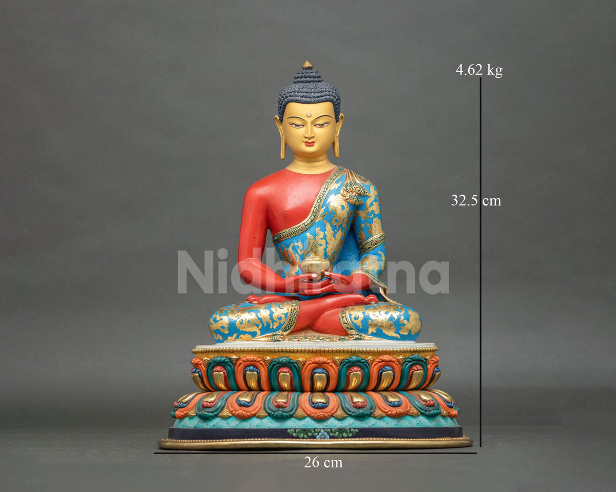 Amitabha Buddha Statue – Buddhist Altar Figure for Prayer & Meditation