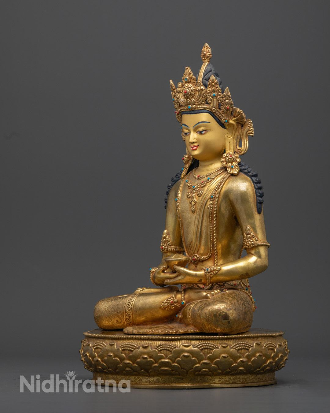 Handmade Amitabha Buddha Statue | Stunning Tibetan Artwork