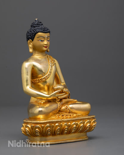 Amitabha Buddha Statue – Hand-Carved 24K Gold-Plated Sculpture from Nepal