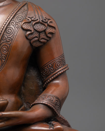 Handcrafted Amida Buddha Sculpture | Oxidized Deity of Infinite Light