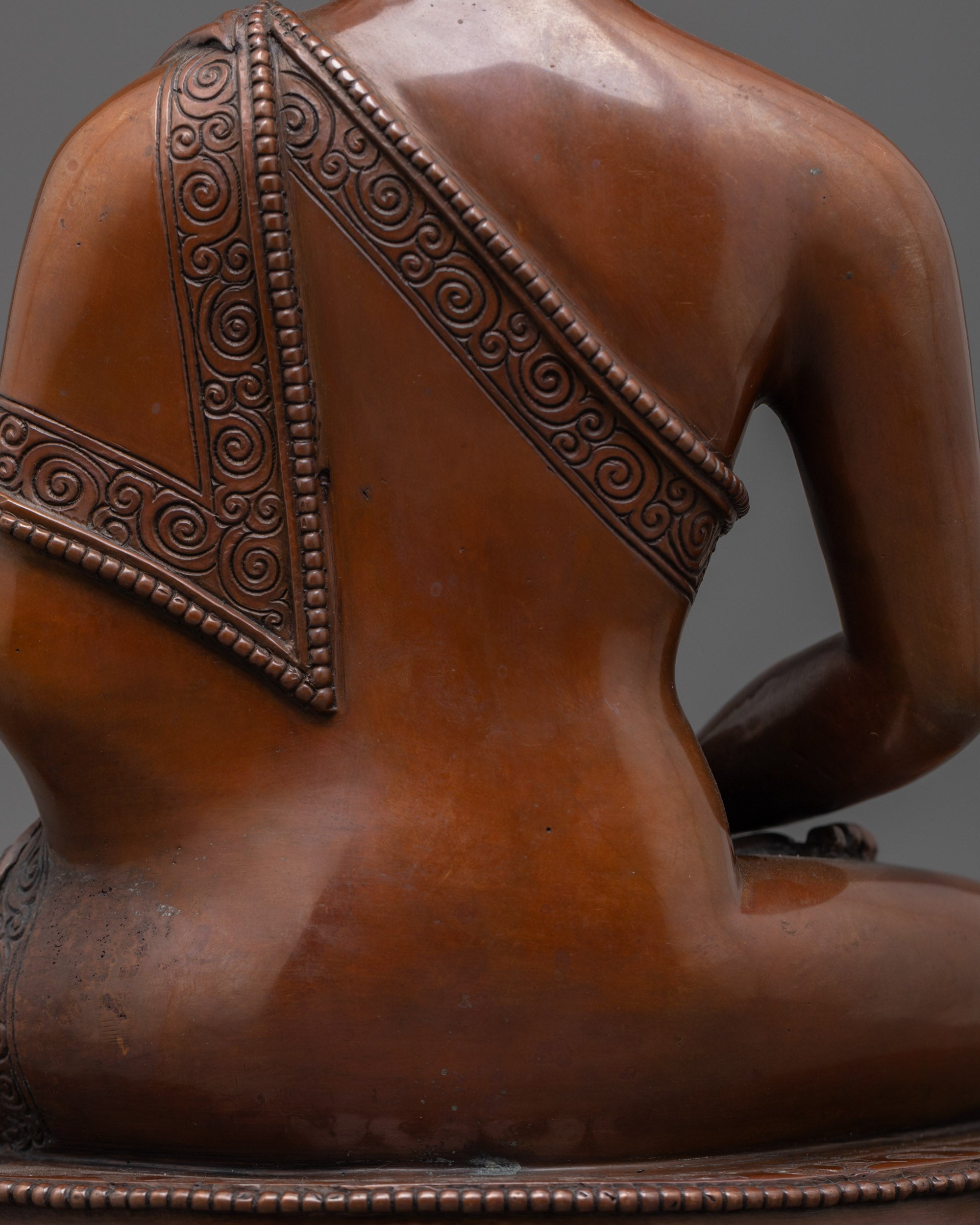 Handcrafted Amida Buddha Sculpture | Oxidized Deity of Infinite Light