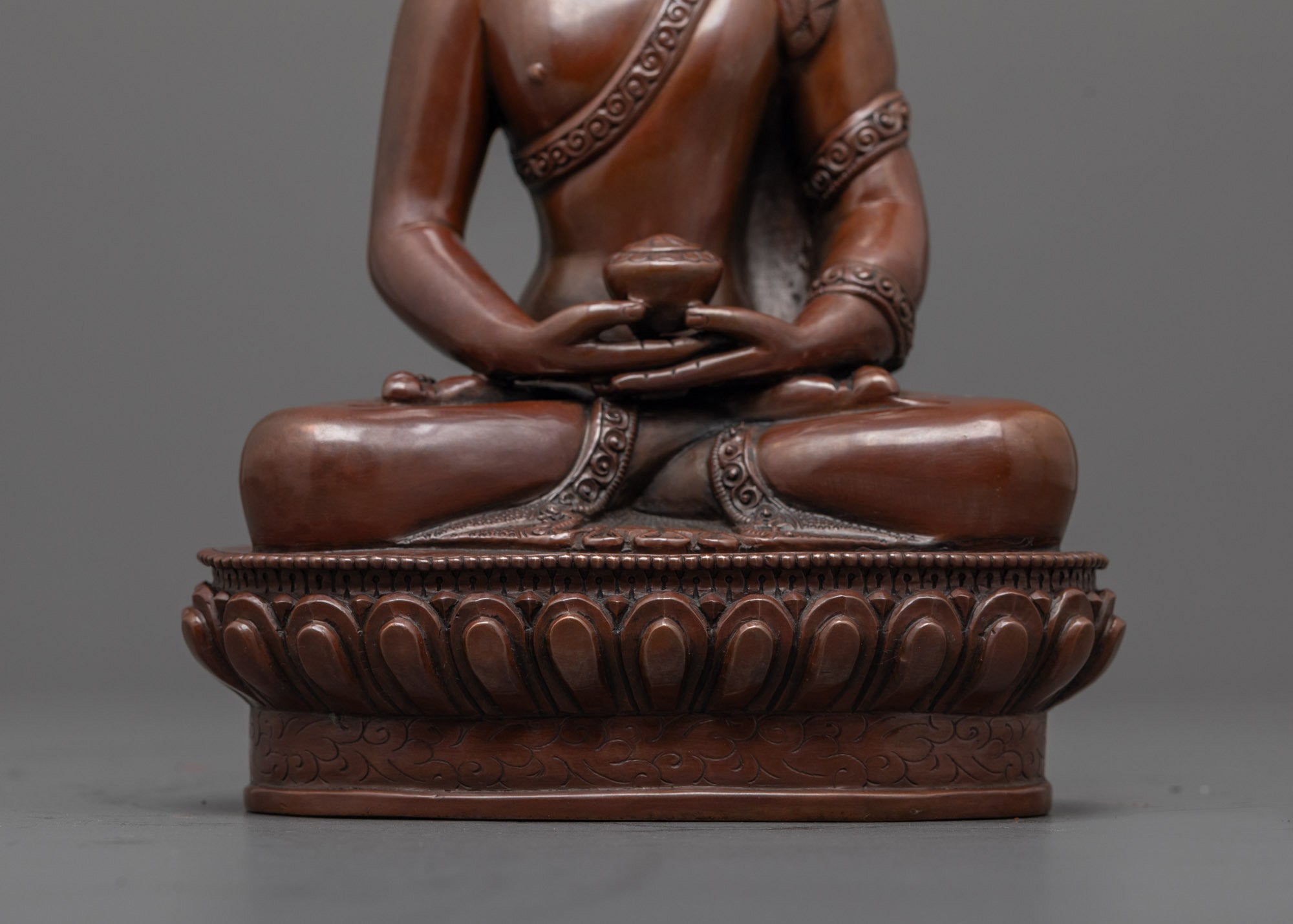 Oxidized Amitabha Buddha Statue | Traditional Hand Carved Buddhist Art