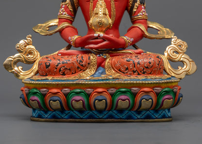Red Amitayus Buddha Statue | Symbol of Long Life and Wisdom