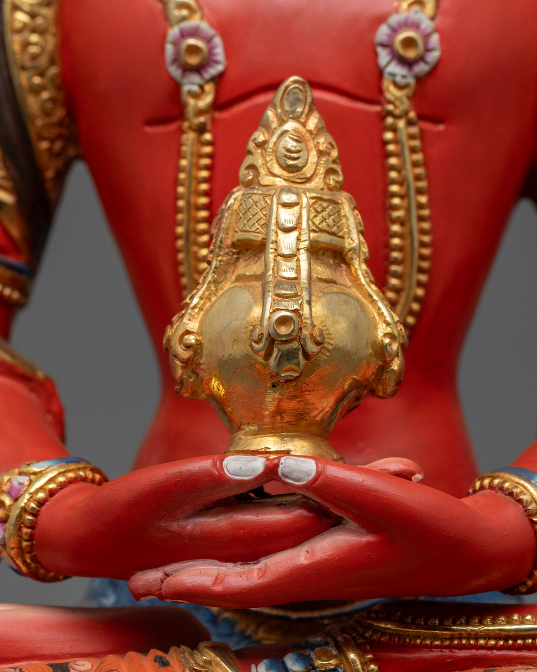 Red Amitayus Buddha Statue | Symbol of Long Life and Wisdom