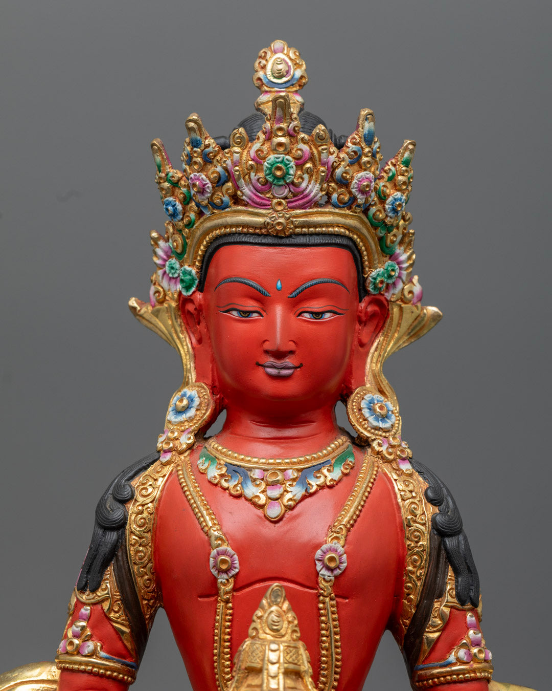 Red Amitayus Buddha Statue | Symbol of Long Life and Wisdom