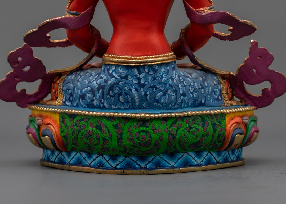 Red Amitayus Buddha Statue | Symbol of Long Life and Wisdom