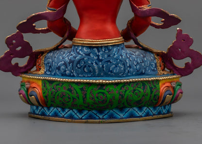 Red Amitayus Buddha Statue | Symbol of Long Life and Wisdom