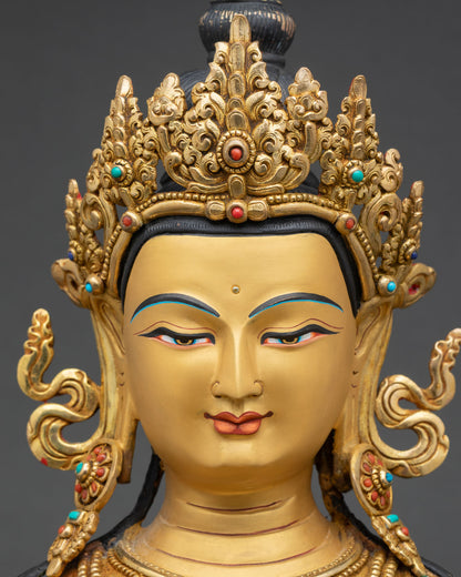 Amitayus Statue | Nepalese Lost-Wax Casting Copper Sculpture