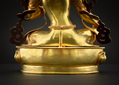 Handcrafted Green Tara Statue | Spiritual Buddhist Decor
