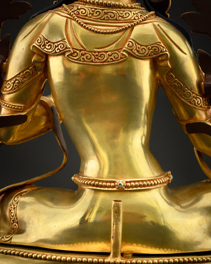 Handcrafted Green Tara Statue | Spiritual Buddhist Decor