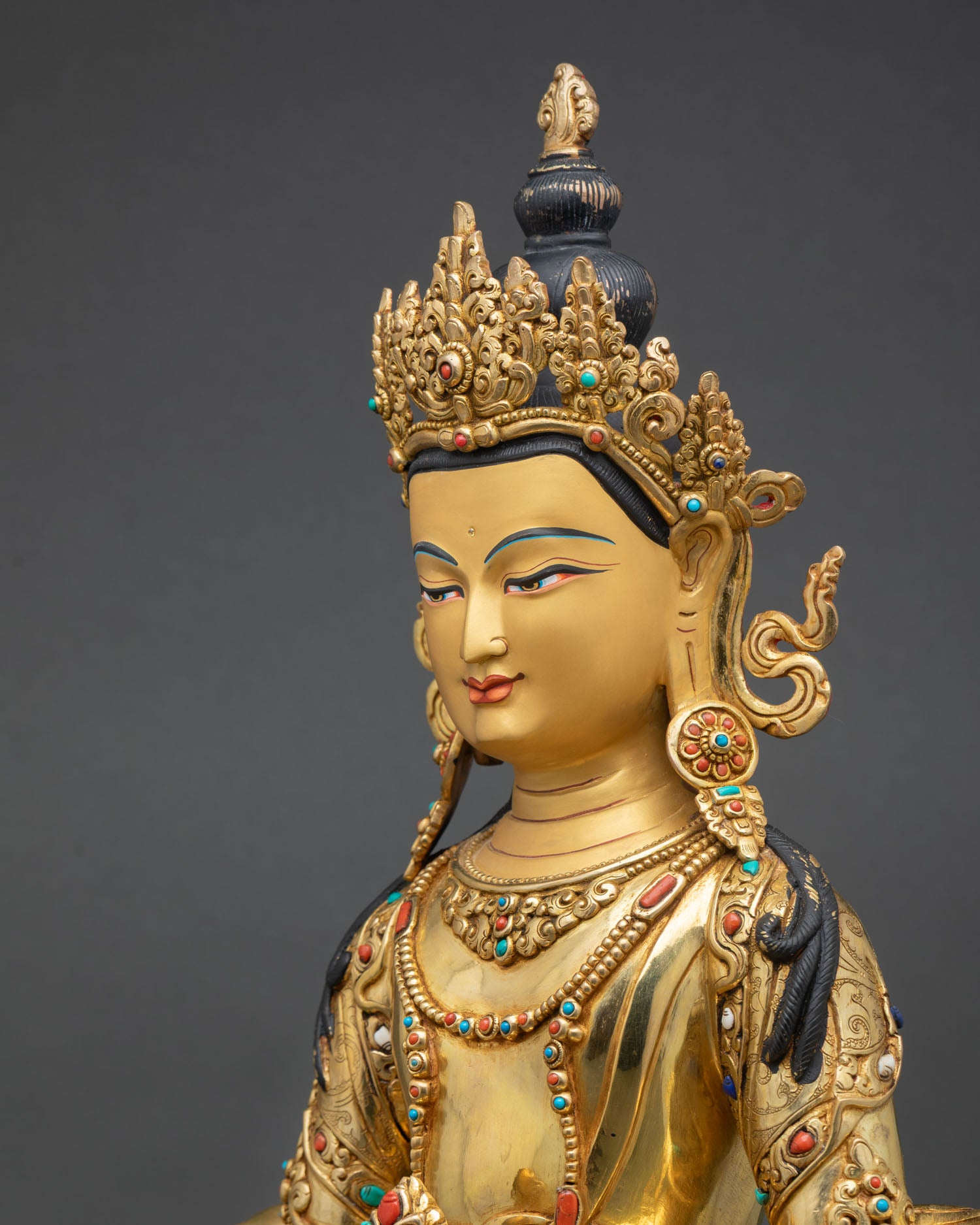 Amitayus Statue | Nepalese Lost-Wax Casting Copper Sculpture