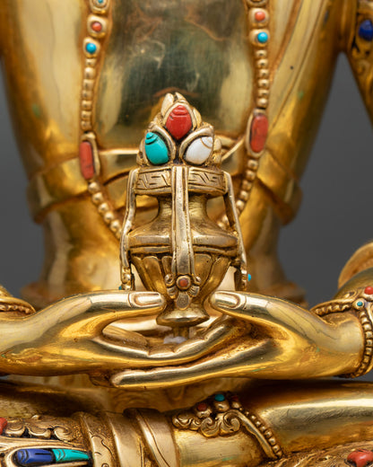 Amitayus Statue | Nepalese Lost-Wax Casting Copper Sculpture