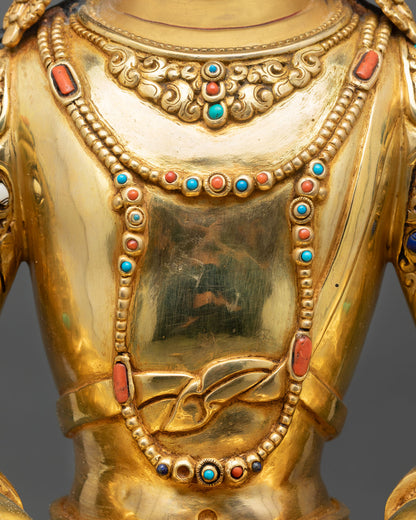 Amitayus Statue | Nepalese Lost-Wax Casting Copper Sculpture