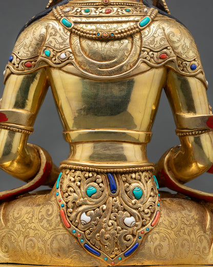 Amitayus Statue | Nepalese Lost-Wax Casting Copper Sculpture
