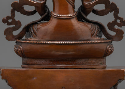 Tibetan Oxidized Amitayus Statue | Buddhist Deity of Long Life