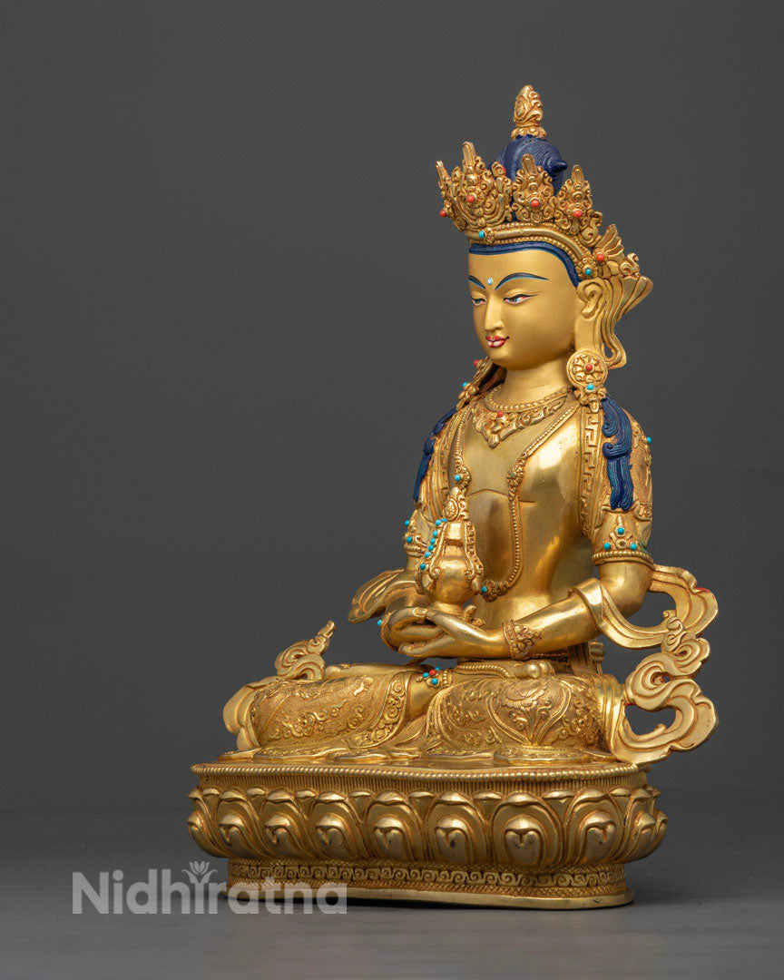 Handmade Amitayus Statue | Himalayan Buddhist Tradition Art