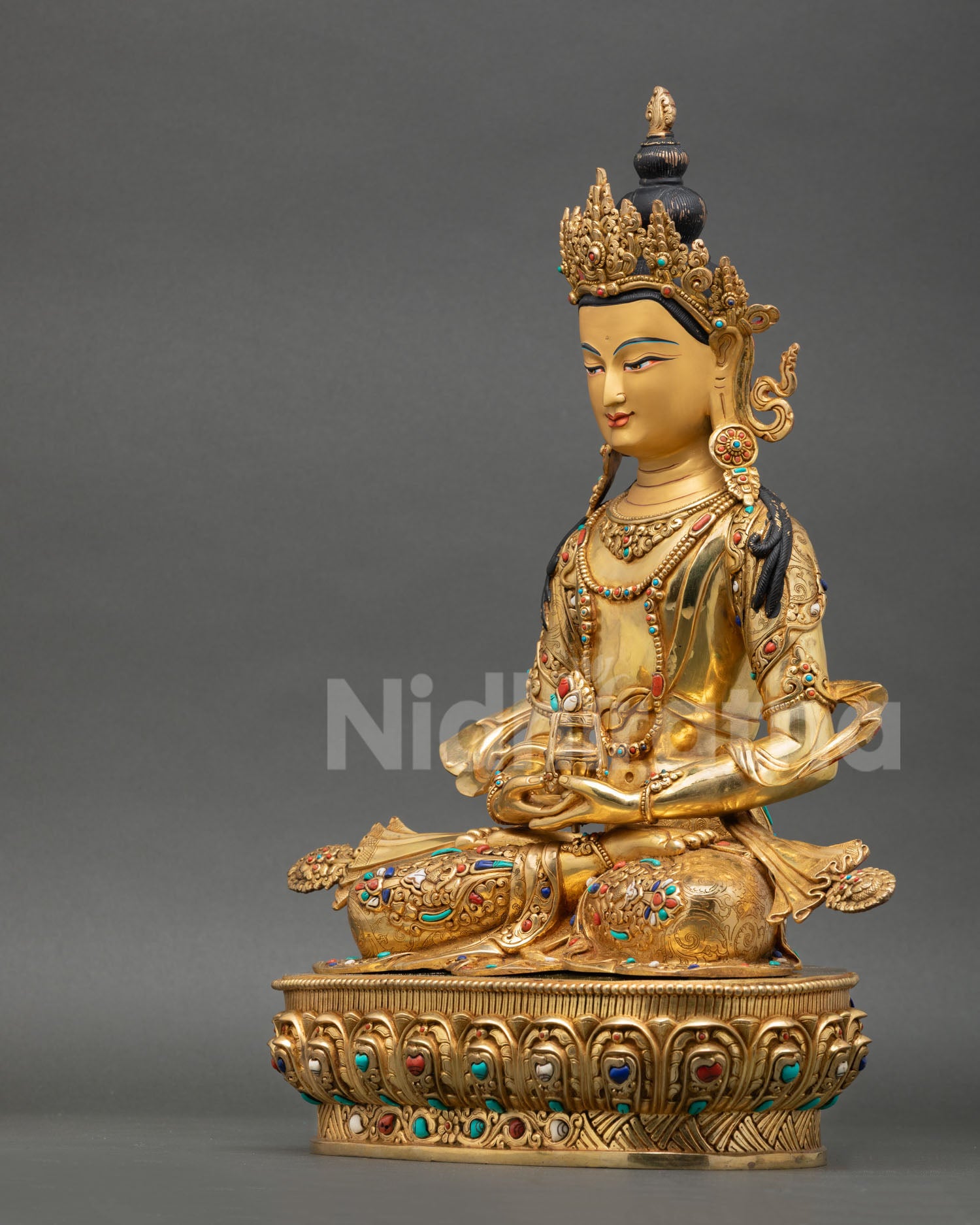 Amitayus Statue | Nepalese Lost-Wax Casting Copper Sculpture