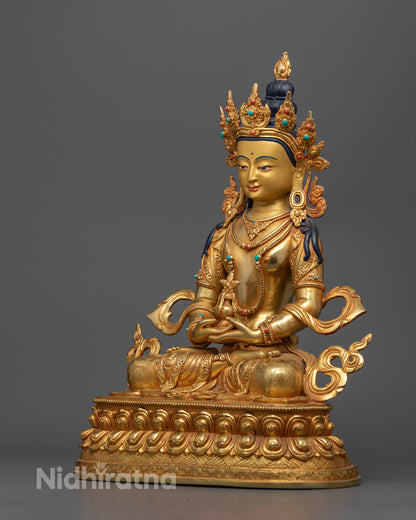 Nepalese Amitayus Statue | Traditional Handmade Buddhist Art