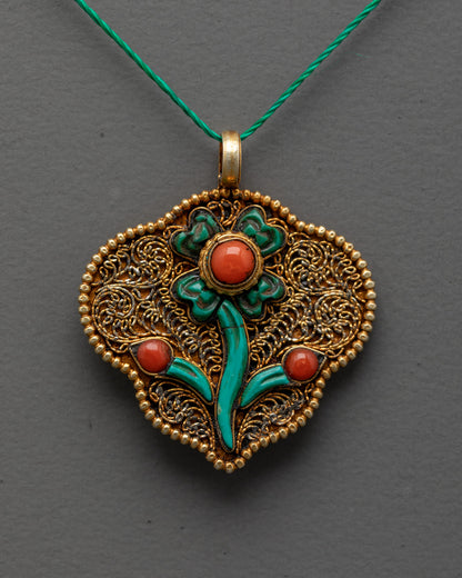 Tibetan Lotus Flower Locket