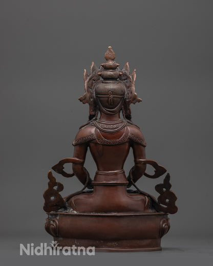 Nepalese Amitayus Statue | Buddhist Deity of Life Longevity