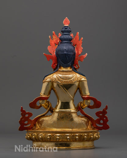 Amitayus Statue | Hand-Carved Nepalese Buddhist Statue