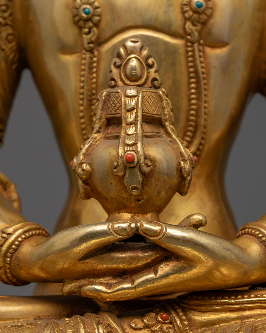 Amitayus Statue from Nepal | Vajrayana Longevity Deity