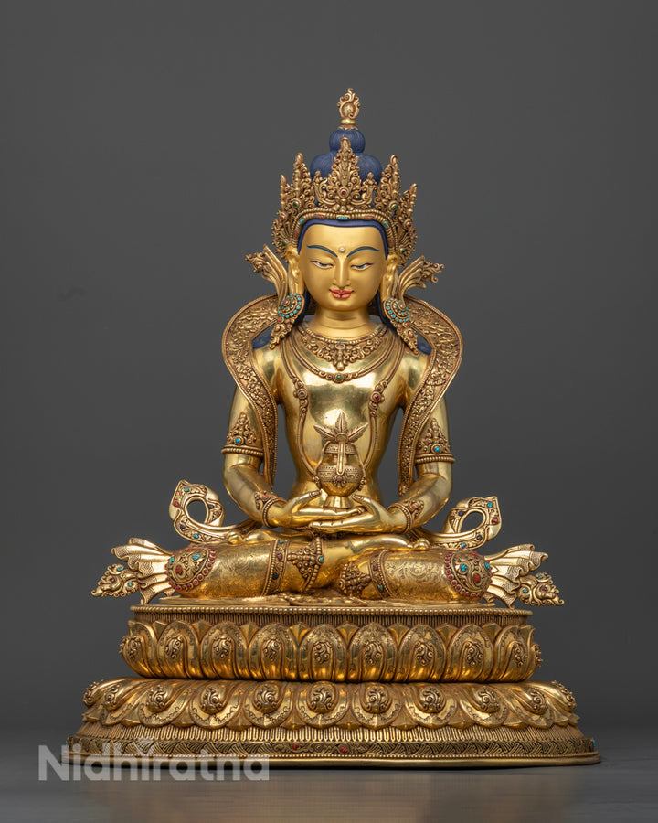 Buddhist Amitayus Statue | Traditionally Artwork of Nepal