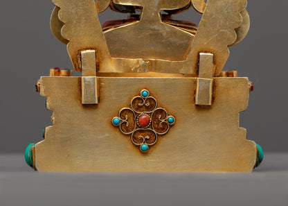 Exquisite Amitayus Statue | Semi-Precious Stones