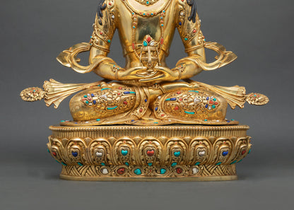Amitayus Statue | Nepalese Lost-Wax Casting Copper Sculpture