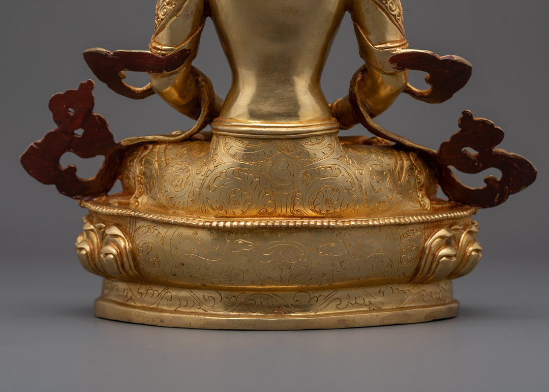 Traditional Long Life Amitayus Sculpture | Himalayan Spiritual Art