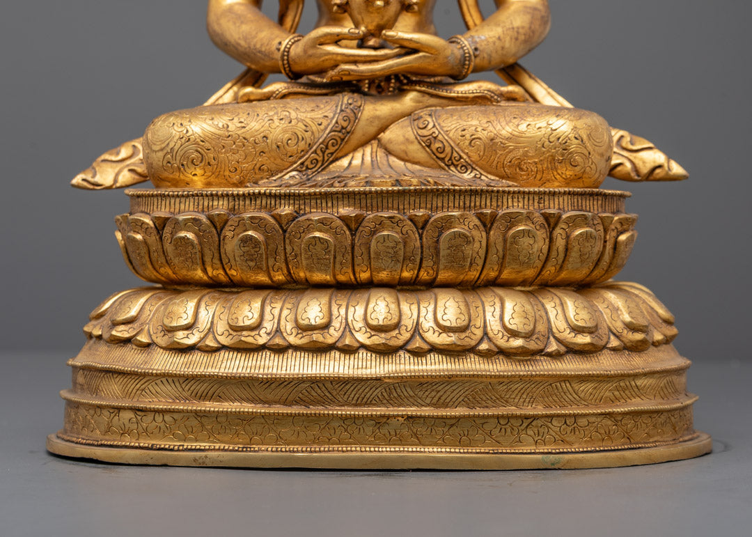 Buddha of Longevity Amitayus Statue | Tibetan Artwork