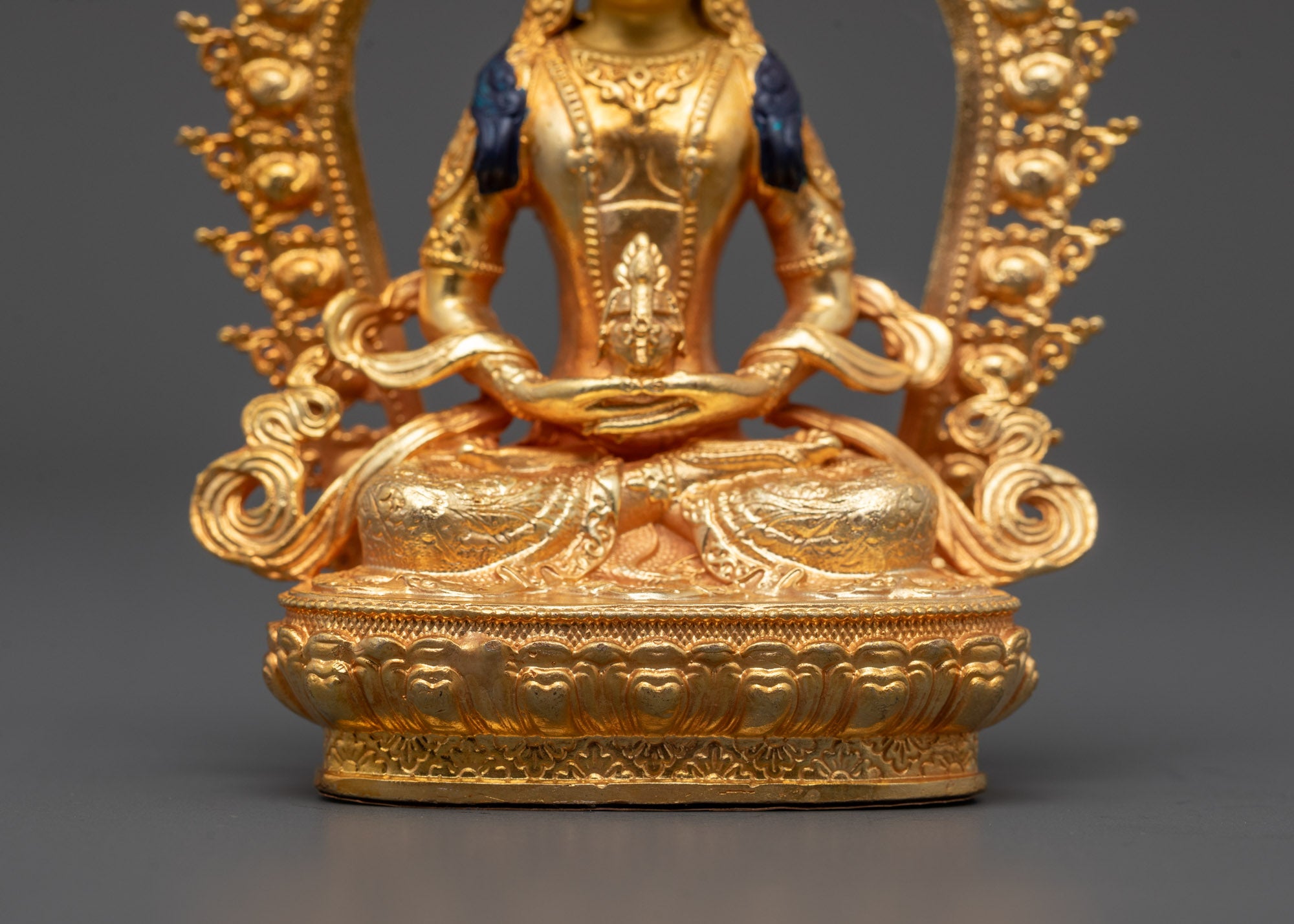 Machine-Made Amitayus Buddha Statue | Golden Statue for Longevity