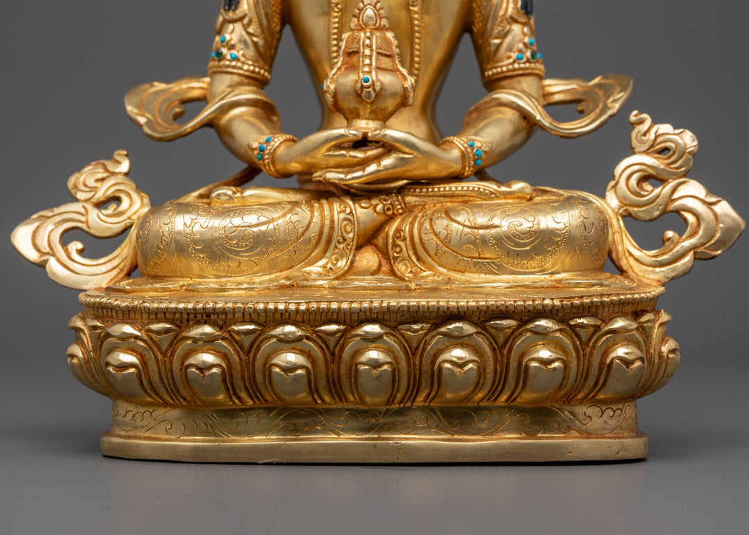 Traditional Long Life Amitayus Sculpture | Himalayan Spiritual Art
